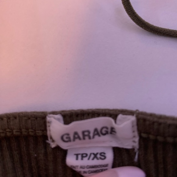 Army green garage tank. size xs. - Picture 2 of 2